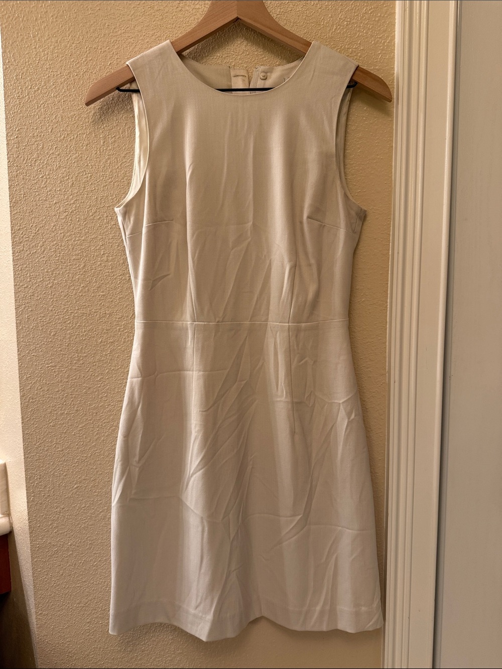 H&M Sleeveless Cream A-Line Mini Dress